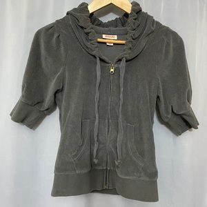 Y2K terry cloth zip up